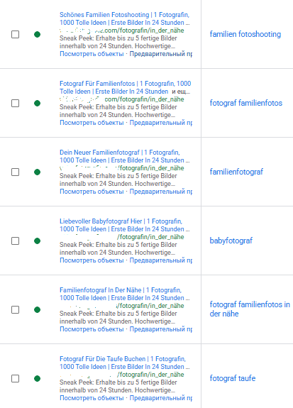 Google Ads Kampagnenstruktur für die Fotografin